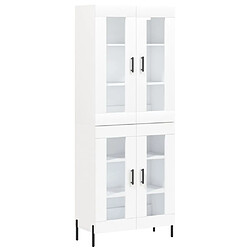 vidaXL Buffet haut Blanc 69,5x34x180 cm Bois d'ingénierie