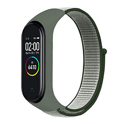 Bracelet en nylon réglable pour votre Xiaomi Mi Band 3/4/5/6/7 - Vert olive foncé