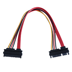 Acheter 1 Pc 30CM Mâle à Femelle SATA Data Power Cable Extension M / F 22P 7 + 15 Broches