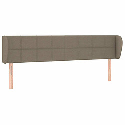 Maison Chic Tête de lit moderne avec oreilles pour chambre - Décoration de lit Taupe 183x23x78/88 cm Tissu -MN63698