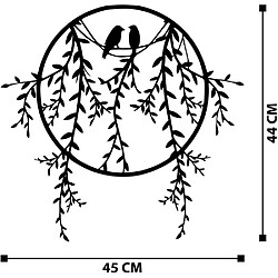 Avis Hanah Home Décoration murale en métal Oiseaux 45 x 44 cm.