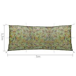 Acheter vidaXL Filet de camouflage avec sac de rangement 1,5x5 m Vert