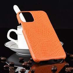 Acheter Wewoo Coque Rigide Pour iPhone 11 Crocodile antichoc Texture PC + Etui PU Orange