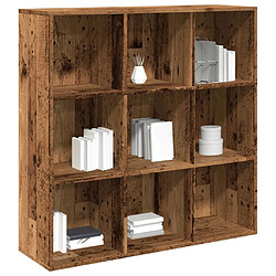 vidaXL Armoire à livres vieux bois 98x29x97,5 cm