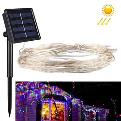 Wewoo Guirlande 10m 100 LEDs SMD 0603 IP65 étanche panneau solaire fil d'argent chaîne fée lumière lampe décorative colorée