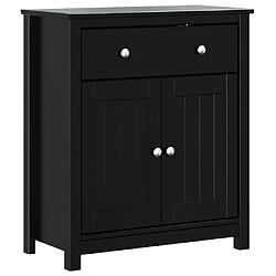 vidaXL Armoire de salle de bain BERG noir 69,5x34x80 cm pin massif