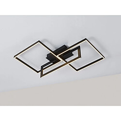 Inspired Plafonnier Rectangulaire, Dimmable, LED 48W, 3000K, 3840lm, IP20, Noir Mat, 3 ans de Garantie