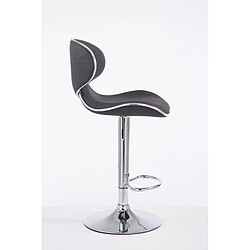 Avis Decoshop26 Tabouret de bar x1 pivotant design moderne en tissu gris foncé support en métal chromé 10_0005078