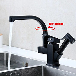 Avis Universal Nouveau robinet de cuisine noir débranché bidet spray pont installé mélangeur chaud et froid robinet 360 pivot pivot lavabo grue