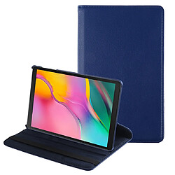 Wewoo Housse Coque Etui en cuir à rotation horizontale à 360 degrés avec texture Litchi pour Galaxy Tab A 10.1 2019 T510 / T515avec support Bleu foncé