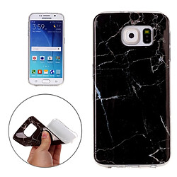 Wewoo Coque noir pour Samsung Galaxy S6 / G920 Motif Marbling Soft TPU Housse de protection arrière