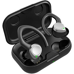 Chrono Écouteurs sans fil Bluetooth 5.1 dans l'oreille avec microphone Écouteurs Écouteurs sans fil étanches, écouteurs de basse Casque antibruit USB C(noir)