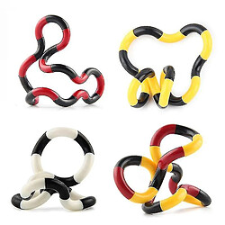 Universal Soulagement de la contrainte Fidget, Rouleau Twist Dinger Discompression Anneau Ventyellow / Black