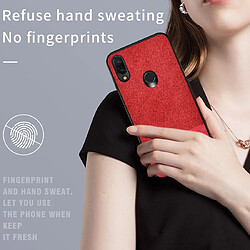 Wewoo Coque Rigide Étui de protection en PU + chiffon d'épissure antichoc pour Xiaomi Redmi 7 rouge pas cher