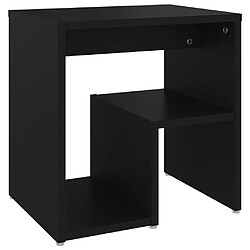 vidaXL Table de chevet noir 40x30x40 cm bois d'ingénierie