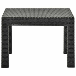 Avis Maison Chic Table de jardin | Table d'extérieur Anthracite 58x58x41 cm PP Rotin -GKD53886