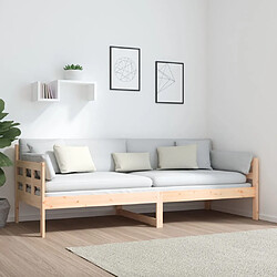 Avis vidaXL Lit de jour sans matelas bois de pin massif 80x200 cm