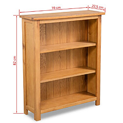 Helloshop26 Étagère armoire meuble design bibliothèque 82cm bois de chêne massif 2702020/2 pas cher