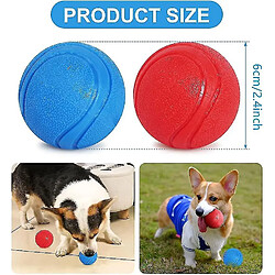 Jouet boule pour chien, balle rebondissante pour chien, jouet interactif pour chien, balle indestructible pour chien, jouet en caoutchouc naturel pour chien, dents propres, pour chiots (6cm-2unit)