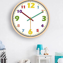 Avis Enfants Horloge Silencieuse Horloge Murale Professeur De Temps Avec Nombres Colorés