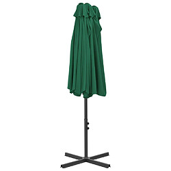 Acheter vidaXL Parasol d'extérieur et mât en aluminium 460 x 270 cm Vert