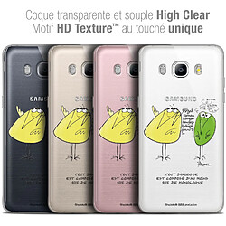 Caseink Coque Housse Etui Samsung Galaxy J7 2016 (J710) [Crystal HD Collection Les Shadoks ? Design Le Dialogue - Rigide - Ultra Fin - Imprimé en France]