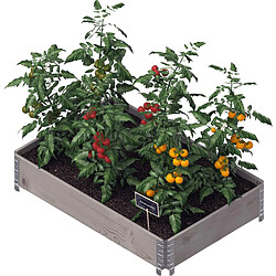 UPYARD Carré potager Gardenbox 120 x 80 cm gris.