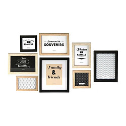 The Home Deco Factory Cadres photos en bois La vie en famille (Lot de 8).