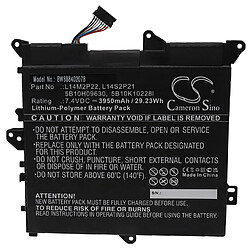 vhbw Batterie compatible avec Lenovo IdeaPad 300S 11IBR, 11IBR (80KU), 11IBR (80KU001PGE) ordinateur portable (3950mAh, 7,4V, Li-polymère)