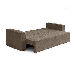 Bestmobilier Topaze - canapé 3 places - convertible avec coffre - en tissu velours relief