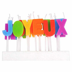 Paris Prix Lot de 18 Bougies Joyeux Anniversaire 17cm Multicolore