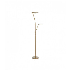 Endon Lampadaire Alassio avec liseuse, laiton antique et plastique