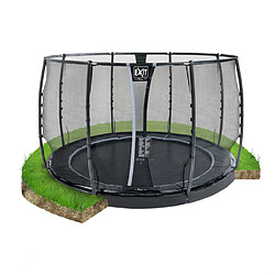 EXIT Dynamic trampoline enterré au niveau du sol ø305cm avec filet de sécurité - noir