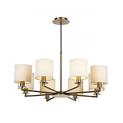 Luminaire Center Suspension Tyler bronze antique et 8 ampoules