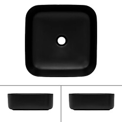 ML DESIGN MODERN LIVING Lavabo 39,5x39,5x14 cm céramique noire ML-Design