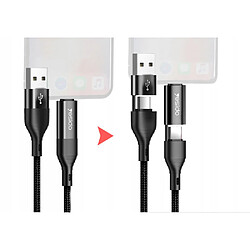 GUPBOO CABLE ADAPTATEUR USB-C/LIGHTNING/USB 1-en-1120CM,JL787