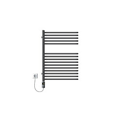 LuxeBath Radiateur mural porte-serviette anthracite 500x800 mm avec thermoplongeur 300 W