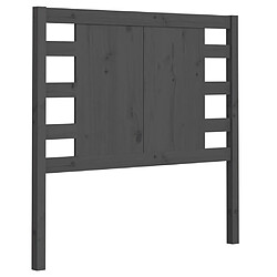 Maison Chic Tête de lit scandinave pour lit adulte,Meuble de chambre Gris 81x4x100 cm Bois massif de pin -MN64870