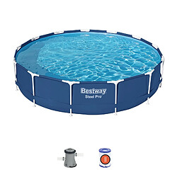 Piscine Hors Sol Tubulaire Bestway Steel Pro 396x84 cm avec Filtre à Cartouche 2.006 L/H