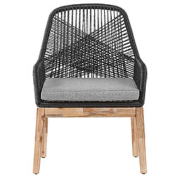 Acheter Beliani Chaise de jardin OLBIA Matière synthétique Noir