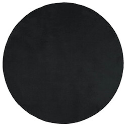 vidaXL Tapis OVIEDO à poils courts noir Ø 160 cm