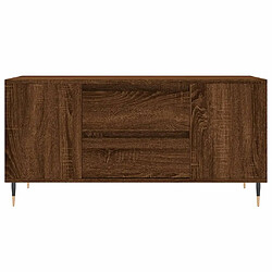 Maison Chic Tabls basse,Table Console pour salon chêne marron 102x44,5x50 cm bois d'ingénierie -MN24930 pas cher