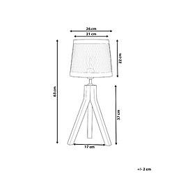 Avis Beliani Lampe à poser BEKI Bois foncé