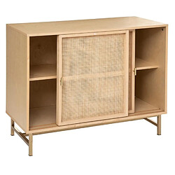 Pegane Buffet avec 2 portes en MDF coloris Beige - Longueur 100 x profondeur 40 x hauteur 78,5 cm