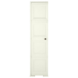 vidaXL Armoire plastique 40x43x164 cm design bois glace à la vanille