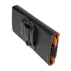 Étui ceinture Smartphone 5" Simili cuir texturé Rabat magnétique Max excell Noir