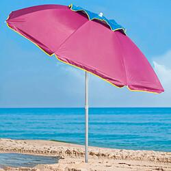 Beachline Parasol de plage 200 cm aluminium anti-vent protection uv Corsica