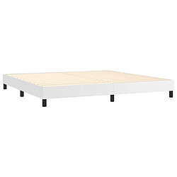 Acheter Maison Chic Lit Adulte - Lit simple Lit à sommier tapissier avec matelas moelleux - Meuble de Chambre Blanc 200x200cm Similicuir -MN48337