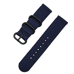 Bracelet en nylon fermeture à boucle bleu pour votre Samsung Galaxy Watch 46mm/Huawei Watch GT 46mm