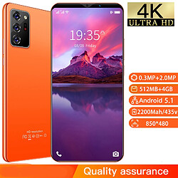 Acheter Téléphone portable Note30 Plus Android Smartphone Face Fingerprint déverrouiller le téléphone de 5,72 pouces Orange